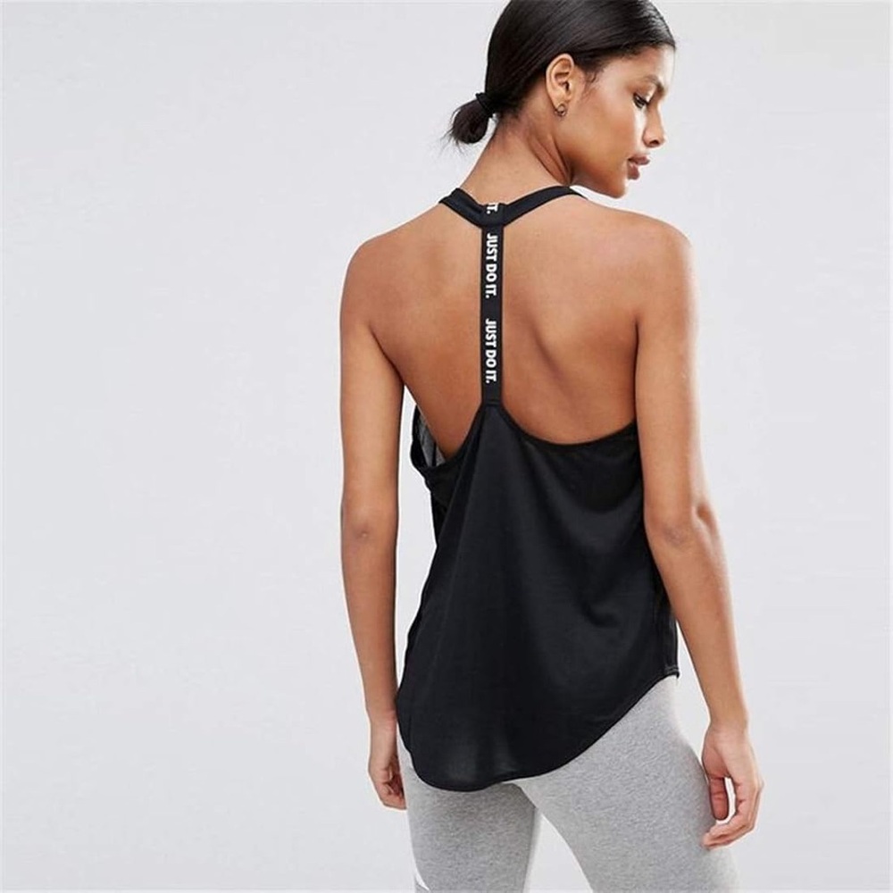 Nike Black Racerback Tank with Cross-Strap Back E